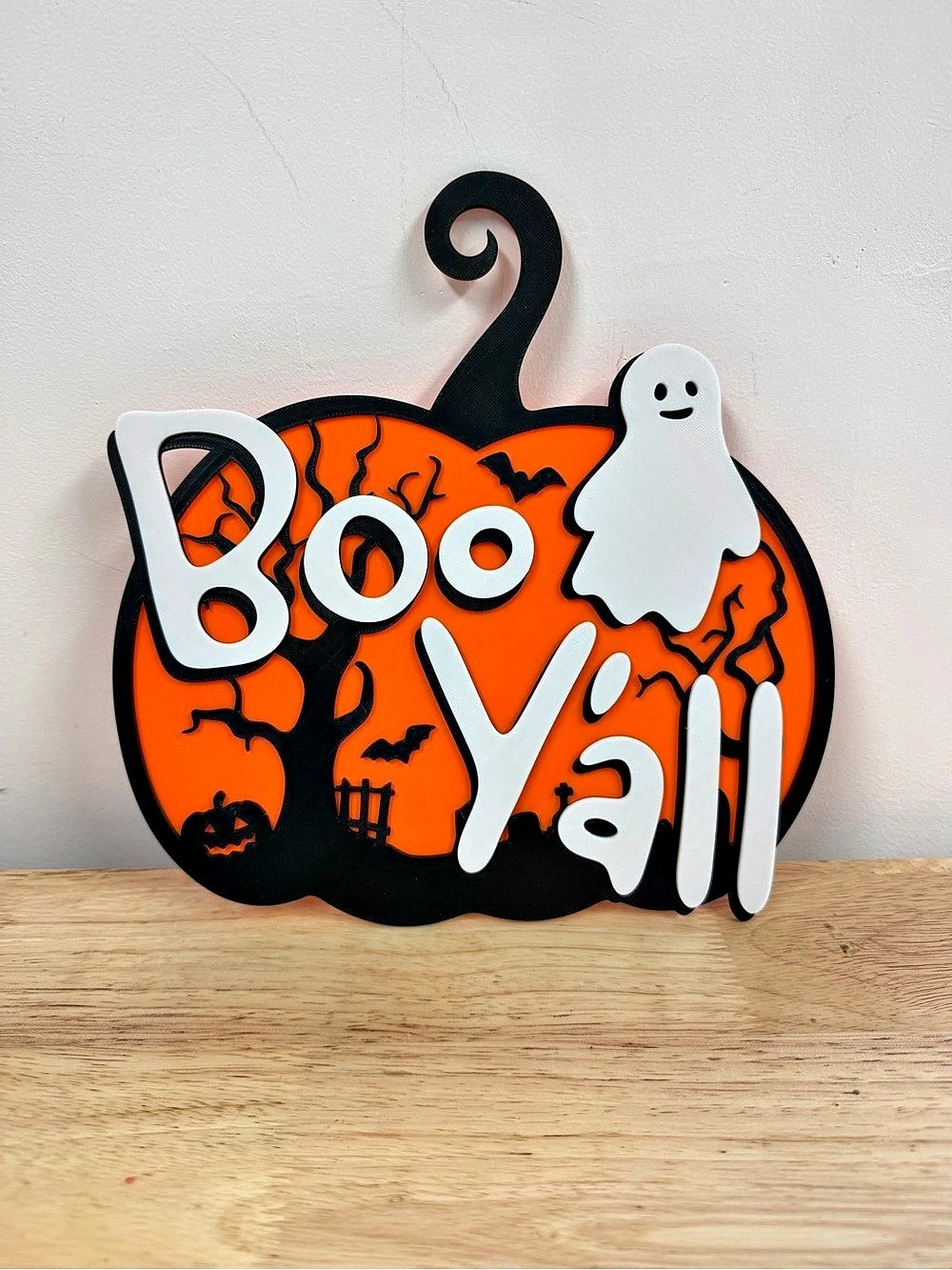 Halloween Boo Y'all Pumpkin Decor